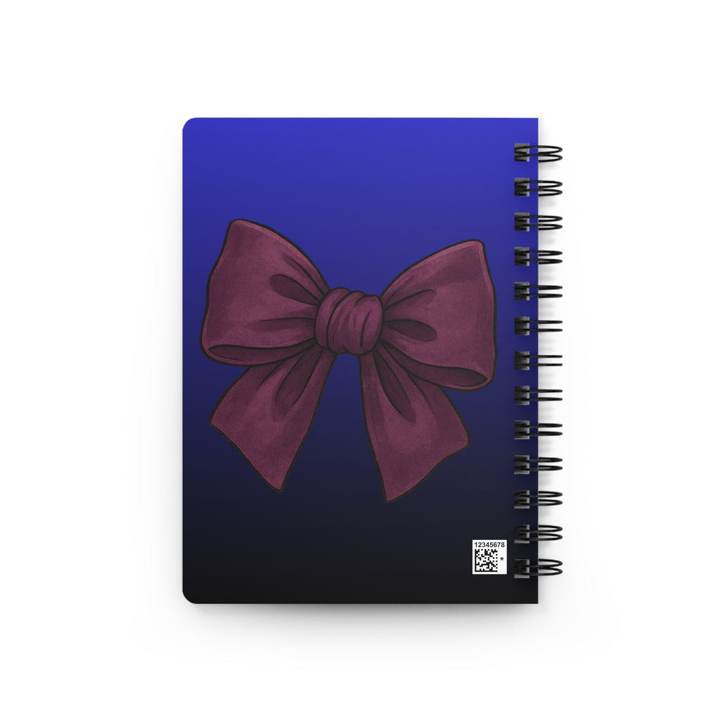 Divine Diva Spiral Journal — Fashionable Bow Portrait Notebook ("Divine Diva")