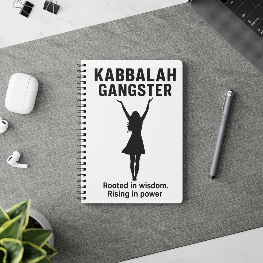 Kabbalah Gangster A5 Wirobound Notebook — "Rooted in Wisdom. Rising in Power." Journal