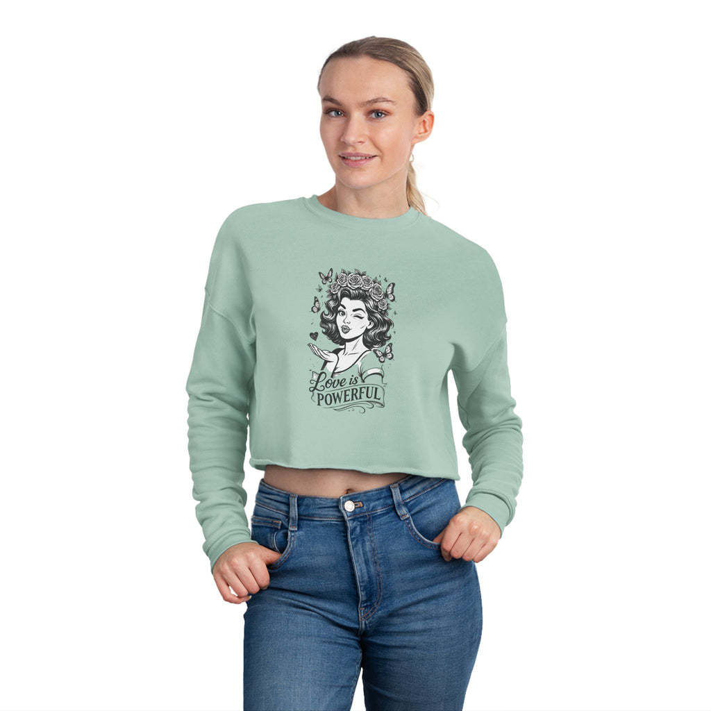 Love is Powerful Cropped Sweatshirt — Crop Top