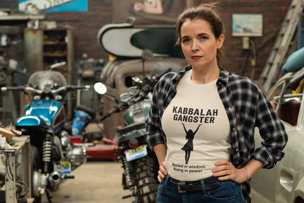 Kabbalah Gangster Women's Tee — "Rooted in Wisdom, Rising in Power" (Divinely Guided)