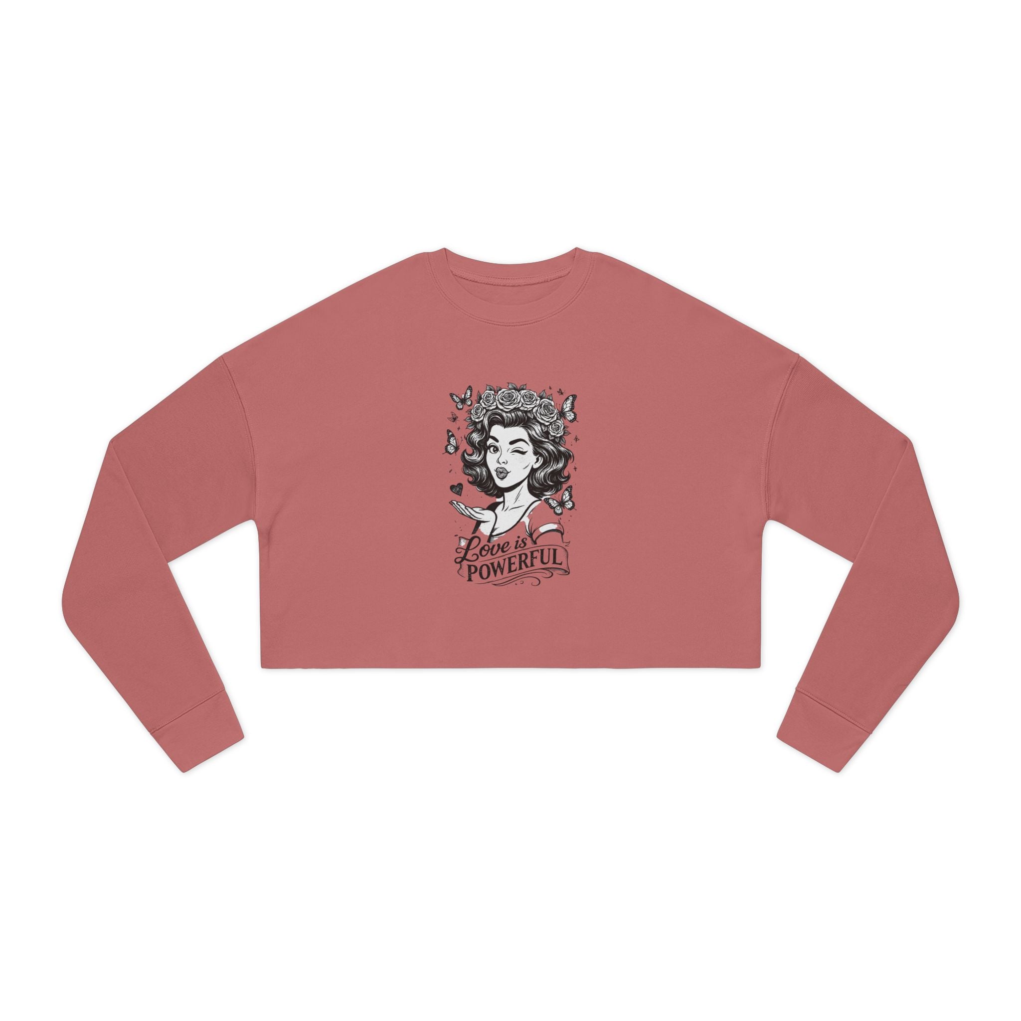 Love is Powerful Cropped Sweatshirt — Crop Top