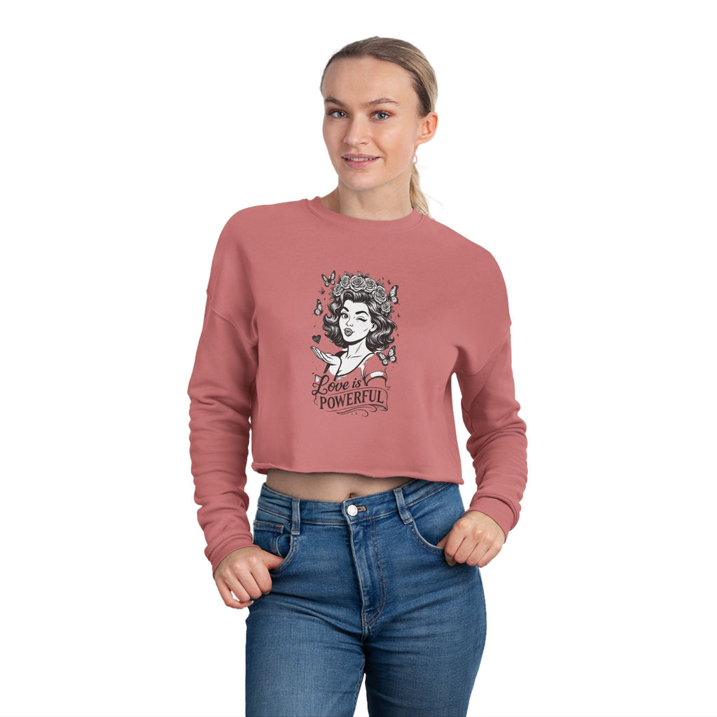 Love is Powerful Cropped Sweatshirt — Crop Top
