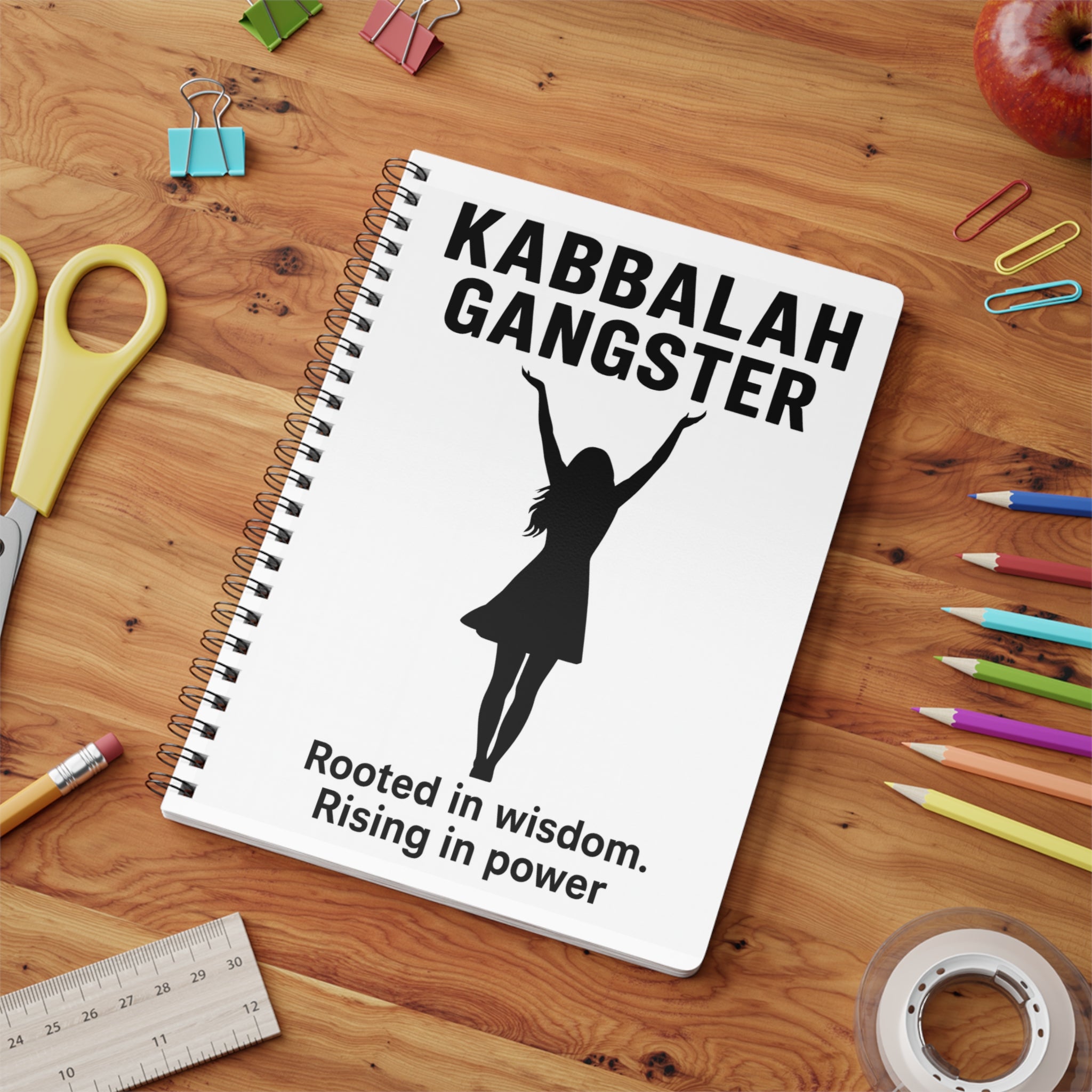 Kabbalah Gangster A5 Wirobound Notebook — "Rooted in Wisdom. Rising in Power." Journal