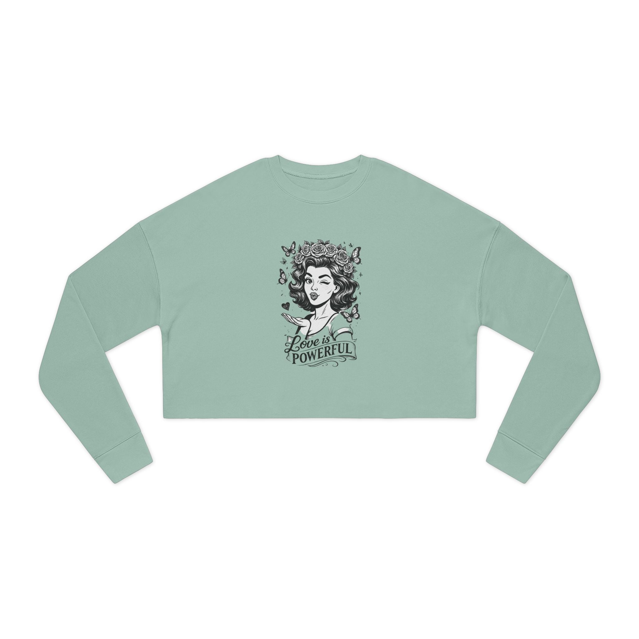 Love is Powerful Cropped Sweatshirt — Crop Top