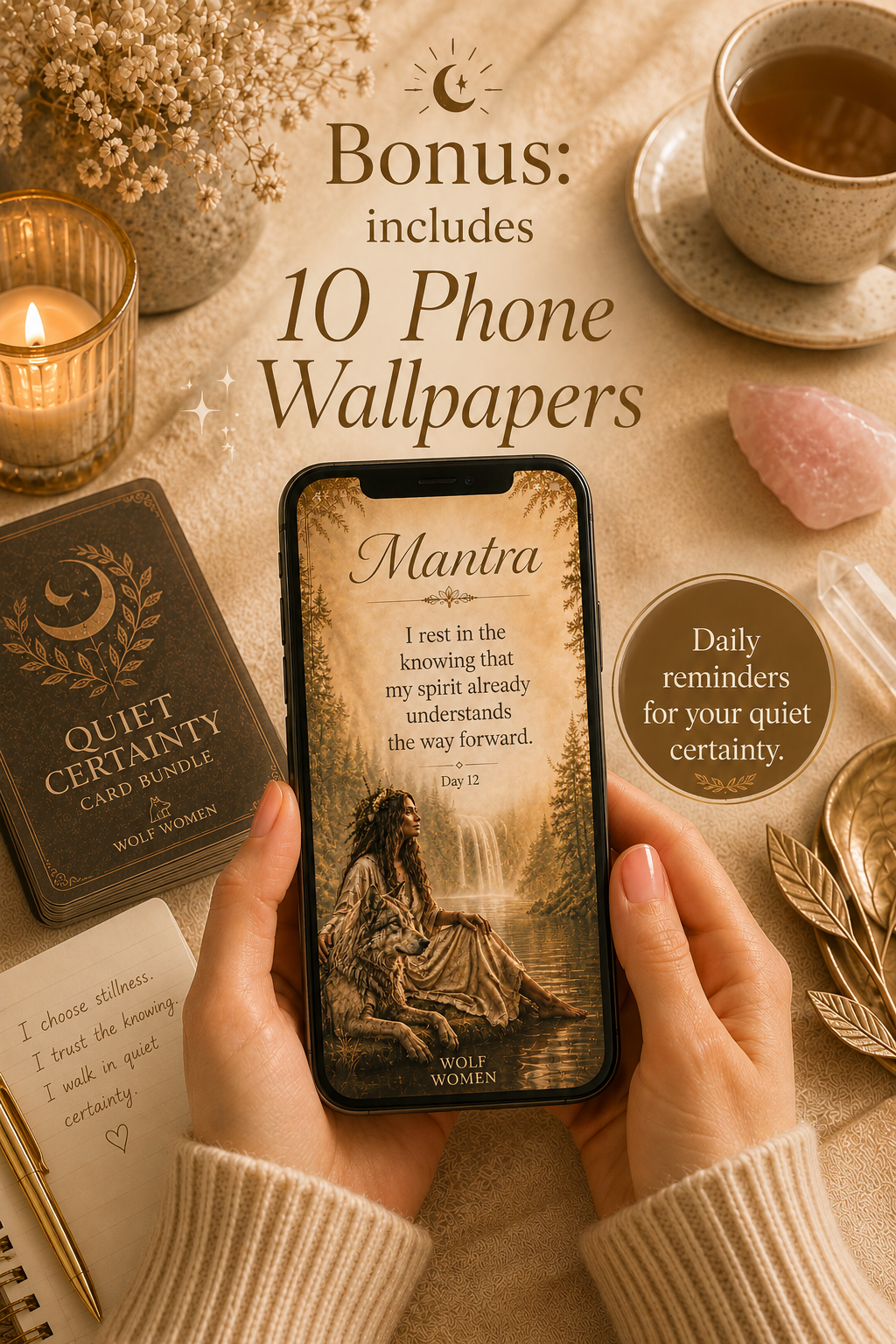 Sacred Quiet Certainty — 30‑Day Mantra Card Deck