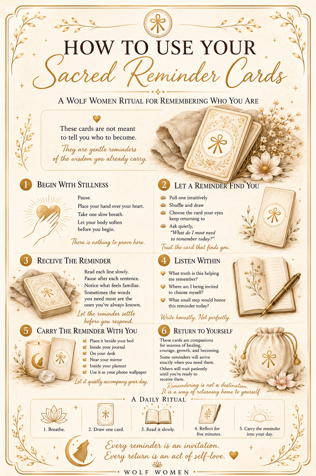 30 Sacred Reminders for Returning to Yourself-Printable Mantra Deck