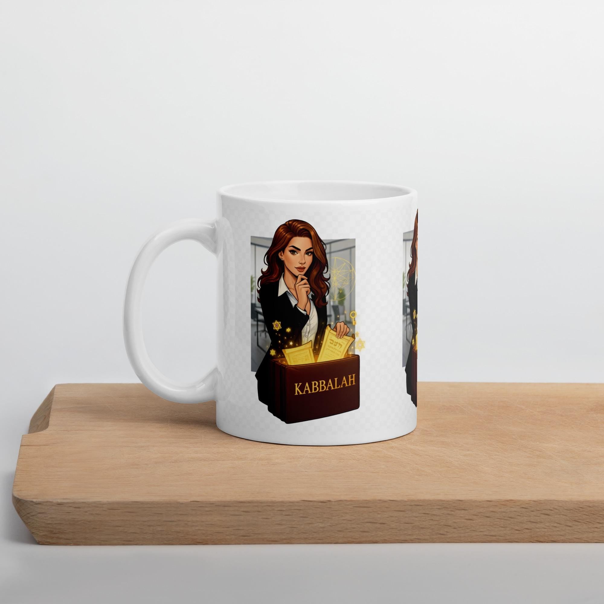 White glossy mug