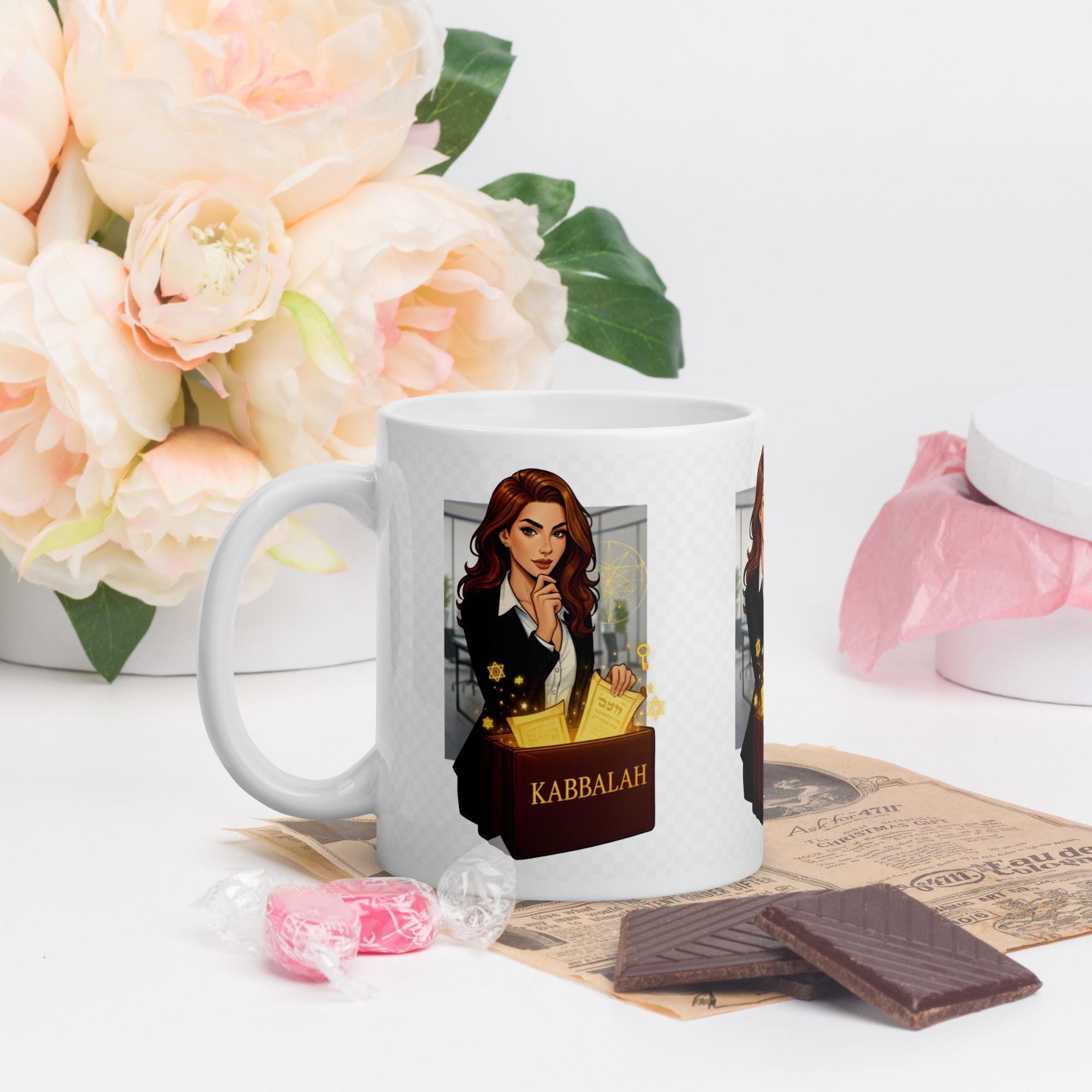 White glossy mug