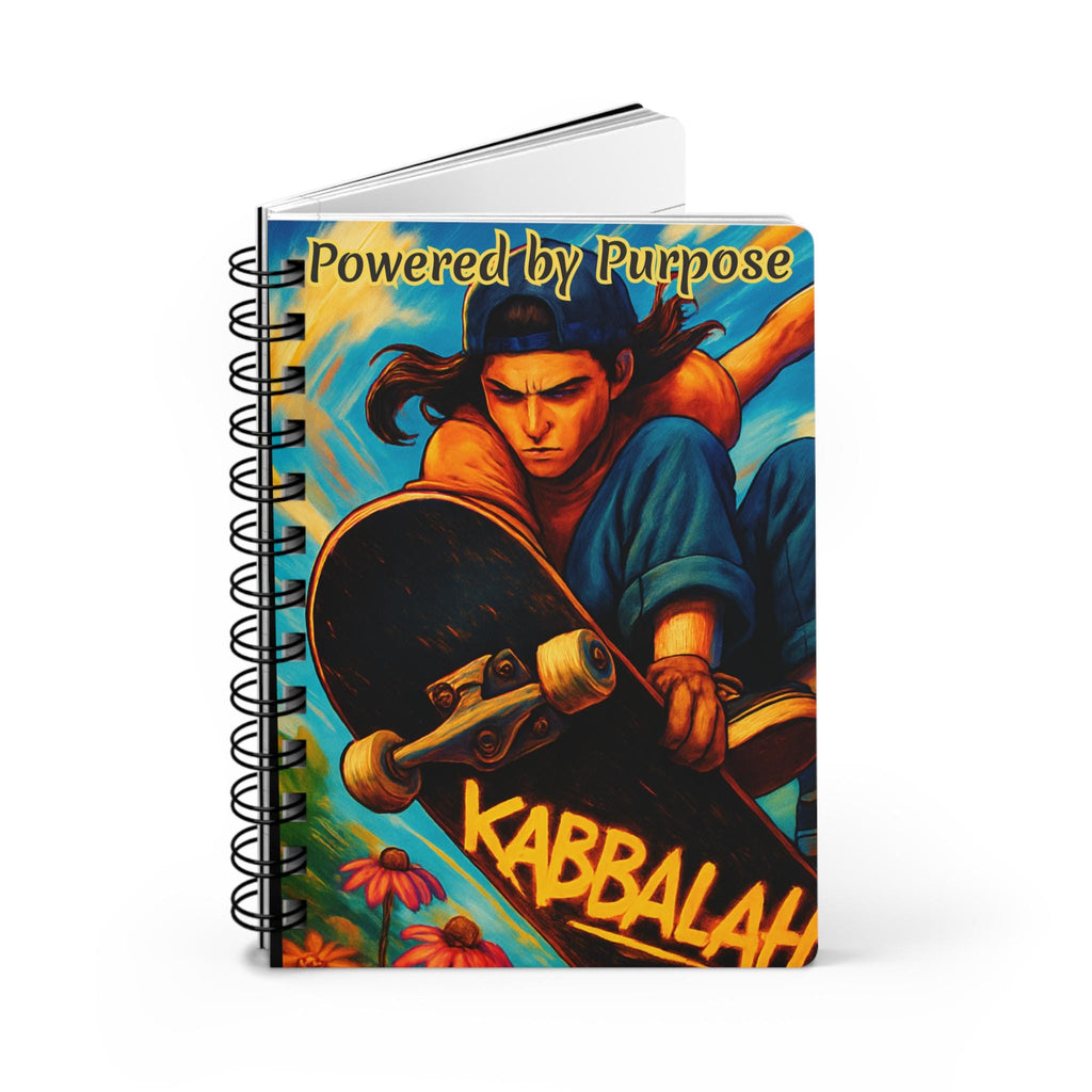 Kabbalah Skateboard Artwork Spiral Journal | Powered by Purpose notebook