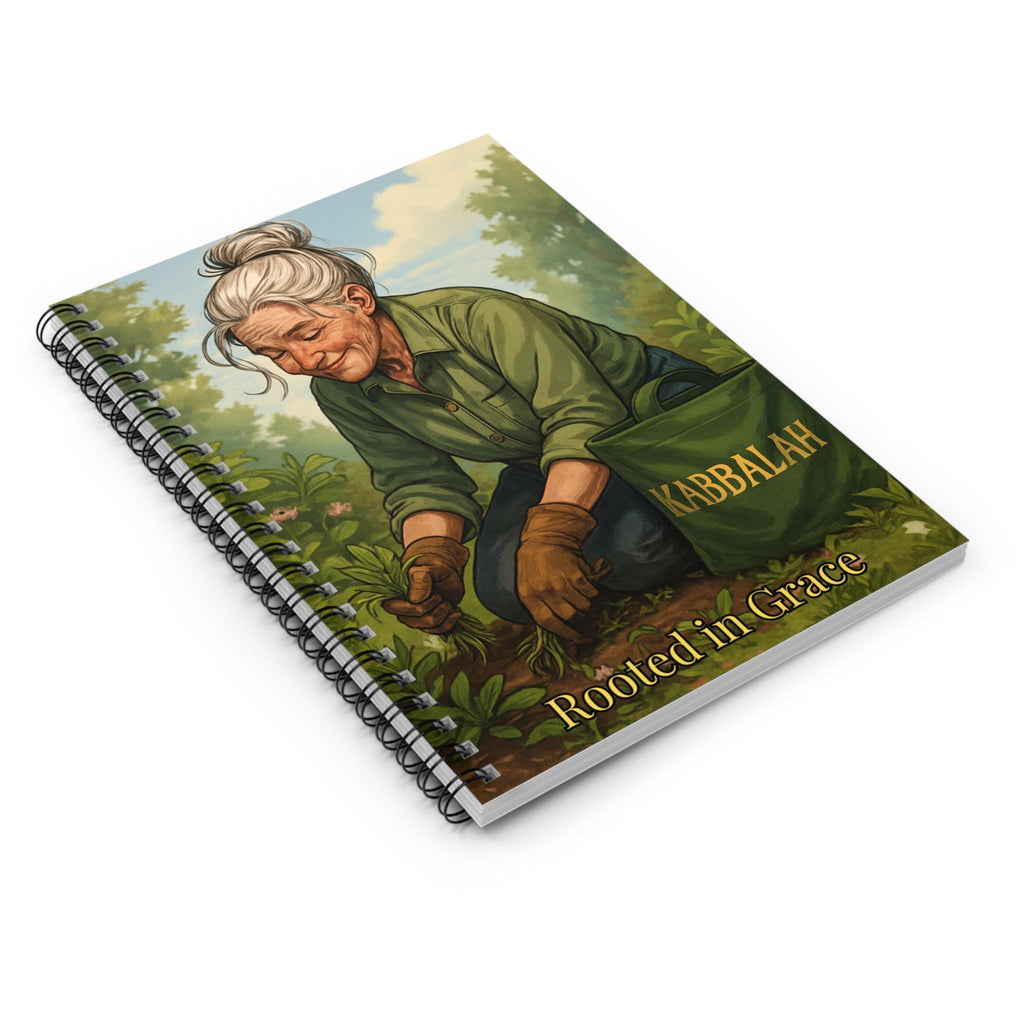 Rooted in Grace Gardener Illustration Notebook | Spiral Ruled Journal