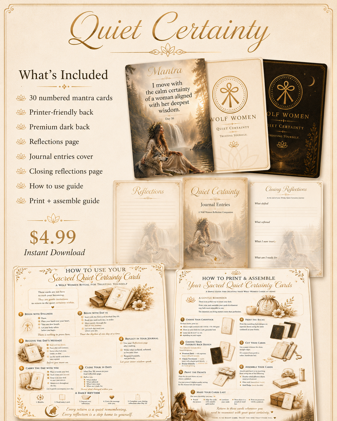 Sacred Quiet Certainty — 30‑Day Mantra Card Deck